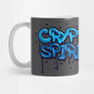 Crypto spirit street art blue color Mug